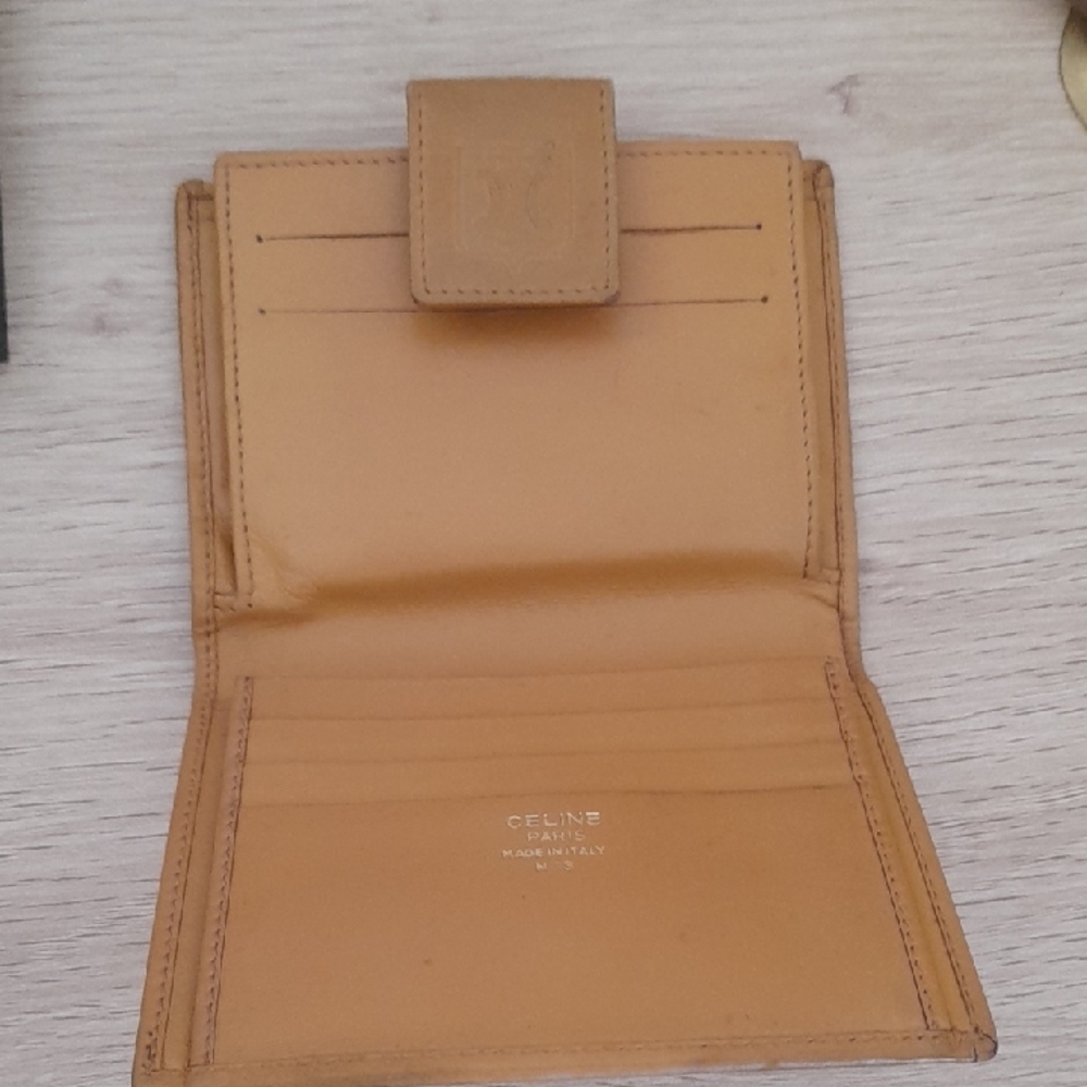 Celine Tan and Brown Patterned Wallet - Picture 6 of 8